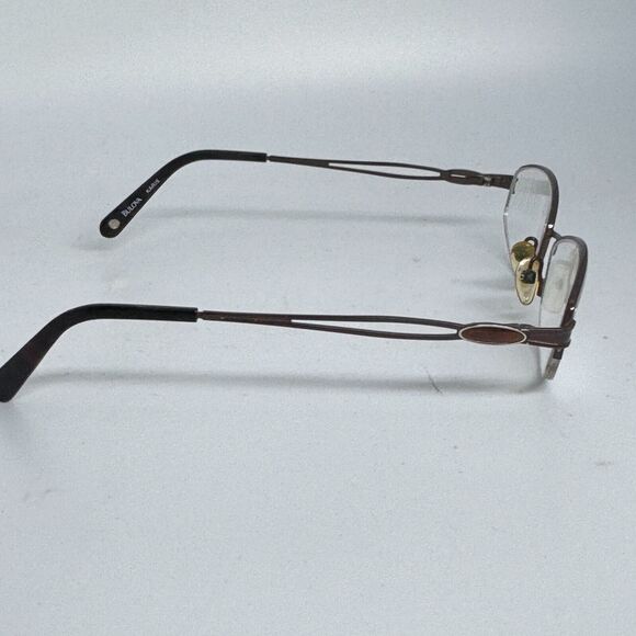 Bulova Karis Eyeglasses Rectangular Brown Rectangle Half Rim 52-18-135 H4184 - Picture 4 of 8